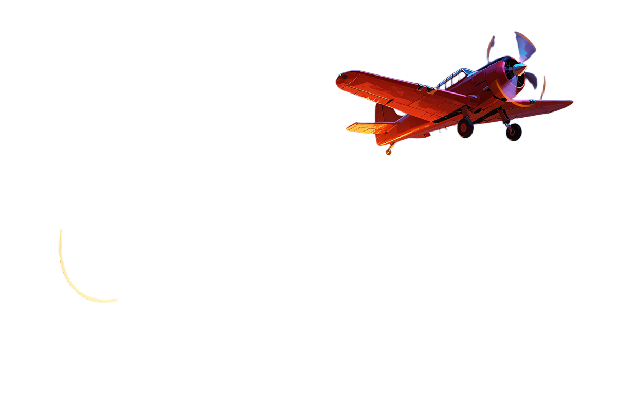 Lille r&oslash;dt propelfly stiger op langs en gl&oslash;dende amber lyskurve - crash-spil og instant games